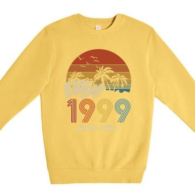 24th Birthday Vintage Limited Edition 1999 Premium Crewneck Sweatshirt