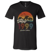 24th Birthday Vintage Limited Edition 1999 V-Neck T-Shirt