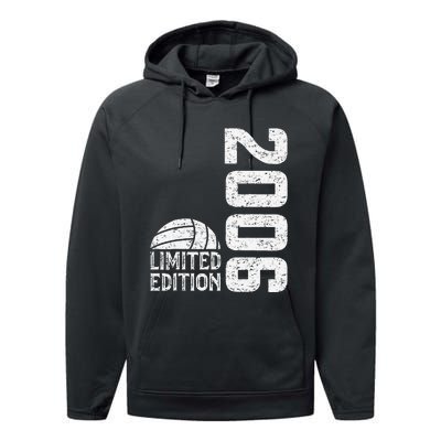 2006 Birthday Volleyball Limited Edition Born In 2006 Performance Fleece Hoodie