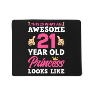 21st Birthday Wo Funny 21 Years Old Birthday Girl Mousepad