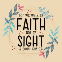 2 Corinthians 5:7 For We Walk By Faith Not By Sight Drawstring Bag
