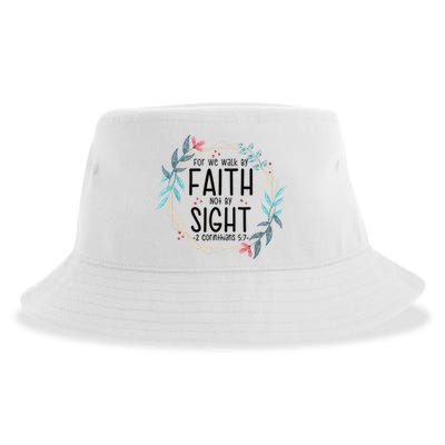 2 Corinthians 5:7 For We Walk By Faith Not By Sight Sustainable Bucket Hat