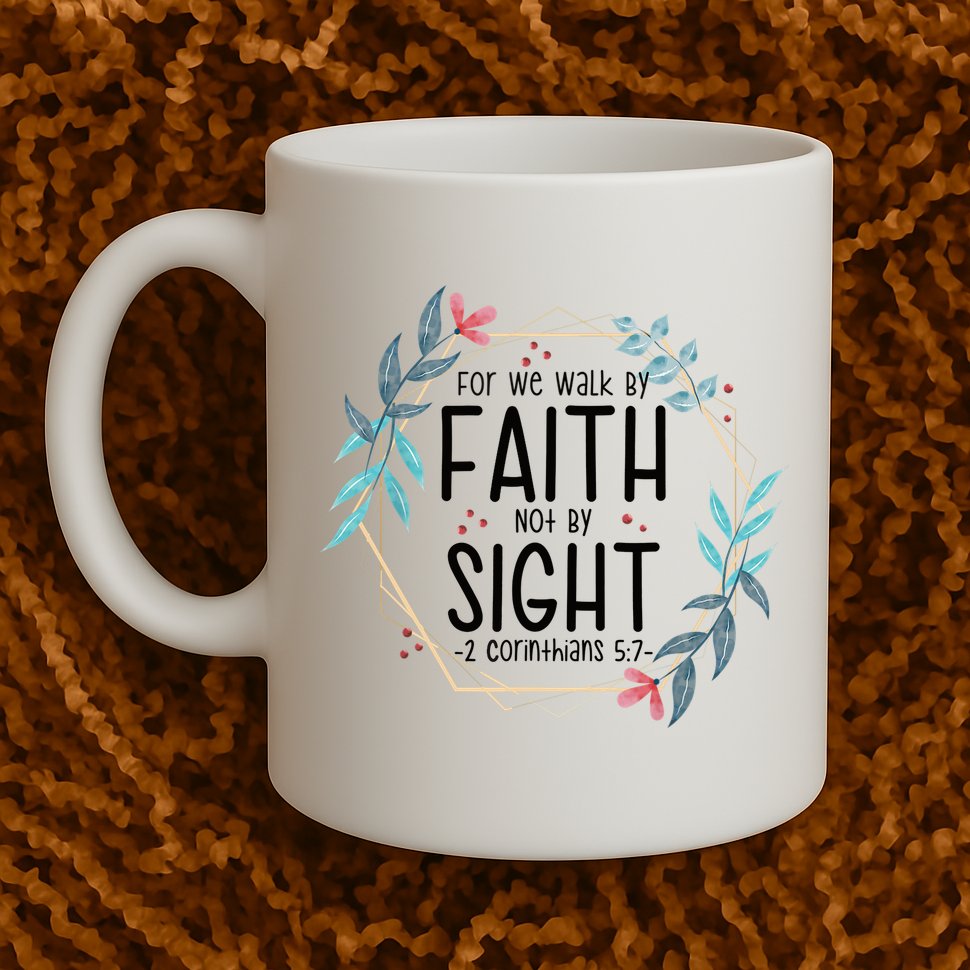 2 Corinthians 5:7 For We Walk By Faith Not By Sight Mug
