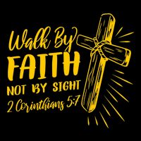2 Corinthians 5:7 For We Walk By Faith Not By Sight Drawstring Bag