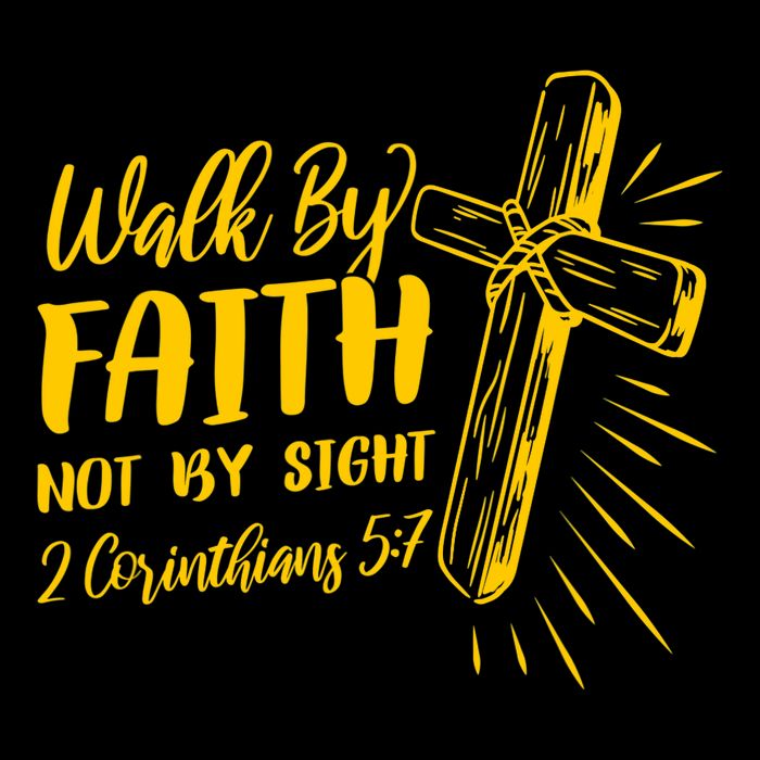 2 Corinthians 5:7 For We Walk By Faith Not By Sight Drawstring Bag