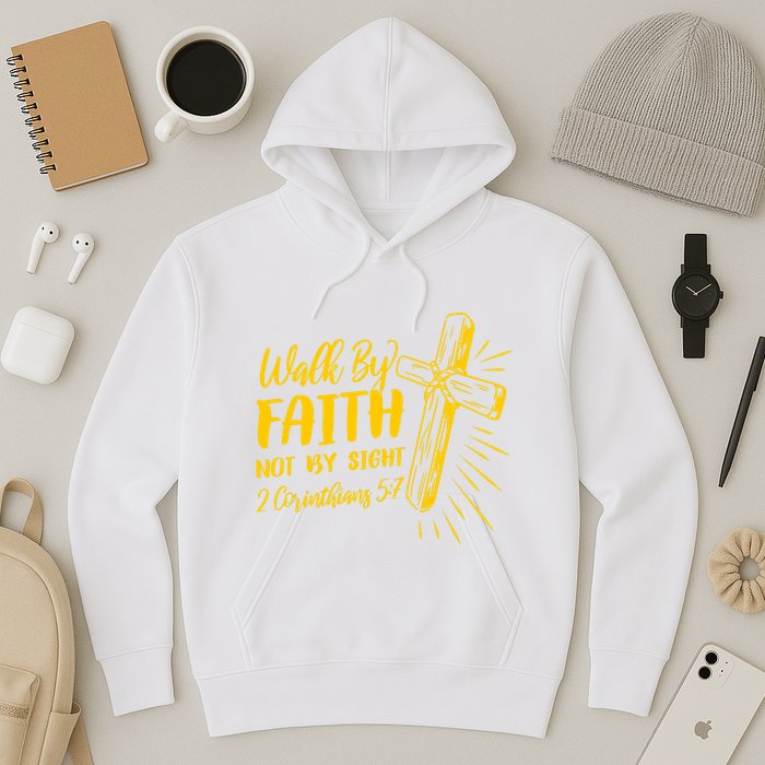 2 Corinthians 5:7 For We Walk By Faith Not By Sight Hoodie