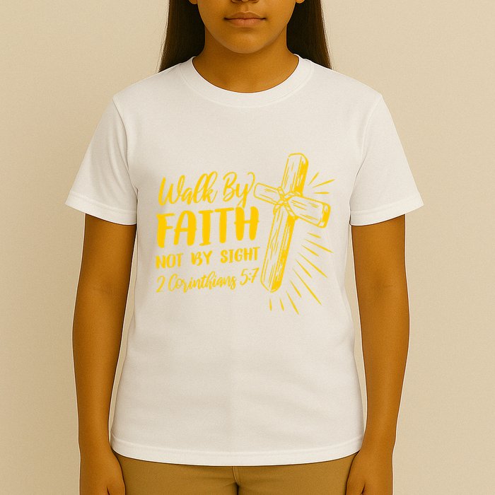 2 Corinthians 5:7 For We Walk By Faith Not By Sight T-Shirt