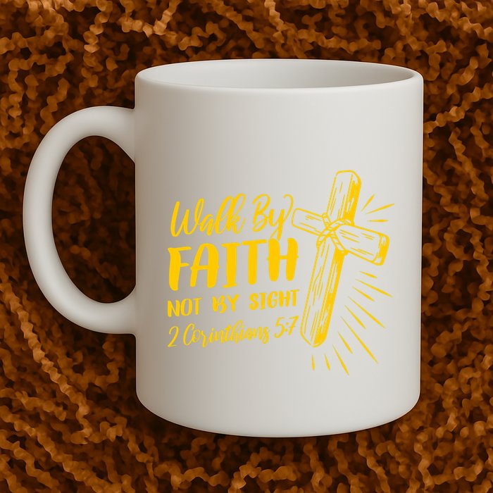 2 Corinthians 5:7 For We Walk By Faith Not By Sight Mug