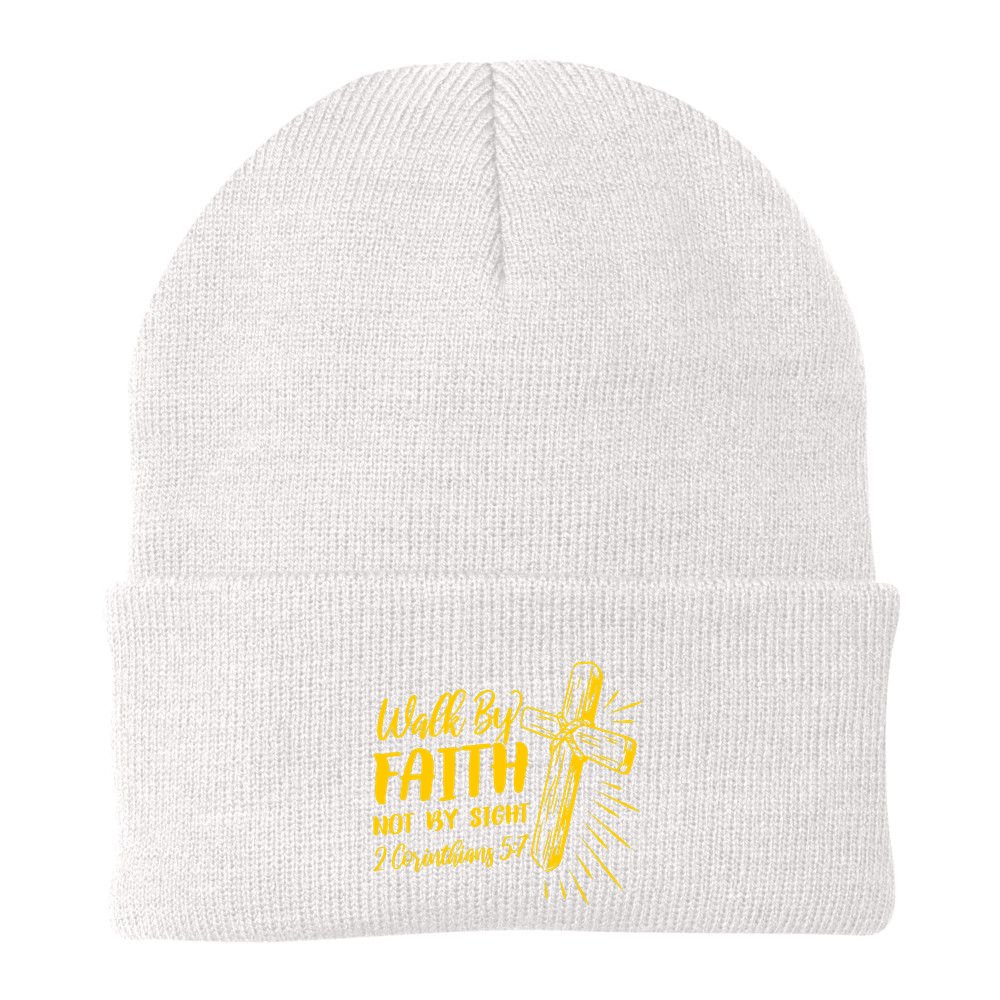 2 Corinthians 5:7 For We Walk By Faith Not By Sight Beanie