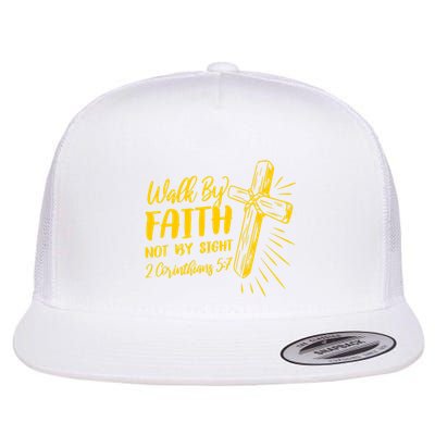 2 Corinthians 5:7 For We Walk By Faith Not By Sight Flatbill Hat