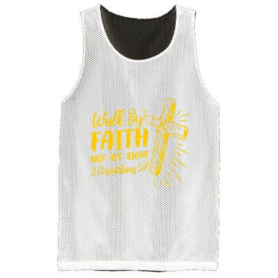 2 Corinthians 5:7 For We Walk By Faith Not By Sight Mesh Reversible Basketball Jersey Tank