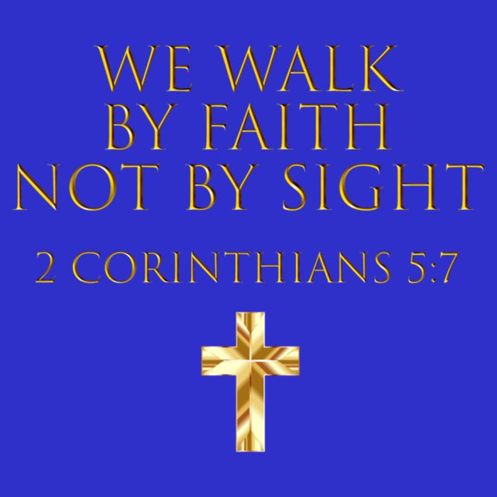 2 Corinthians 5:7 Bible Verse We Walk By Faith Not By Sight Gift Tall T-Shirt