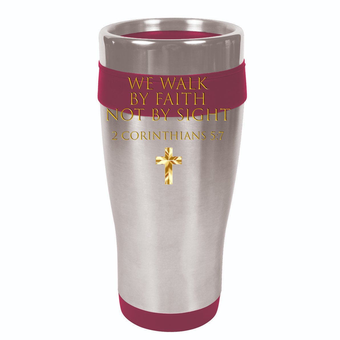 2 Corinthians 5:7 Bible Verse We Walk By Faith Not By Sight Gift V-Neck T-Shirt