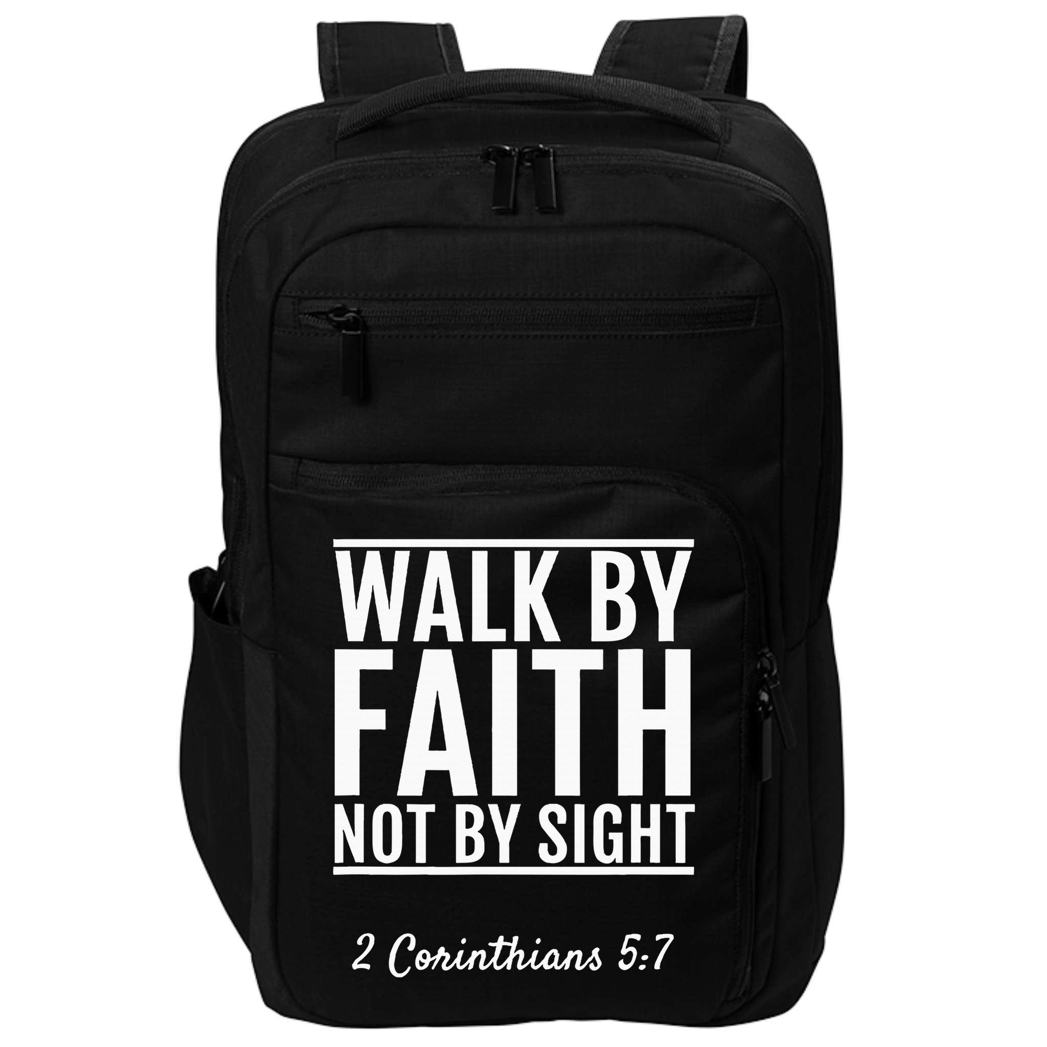2 Corinthians 57 Walk By Faith Not By Sight Bible Impact Tech Backpack