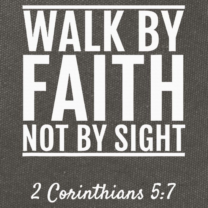 2 Corinthians 57 Walk By Faith Not By Sight Bible Cotton Canvas Backpack