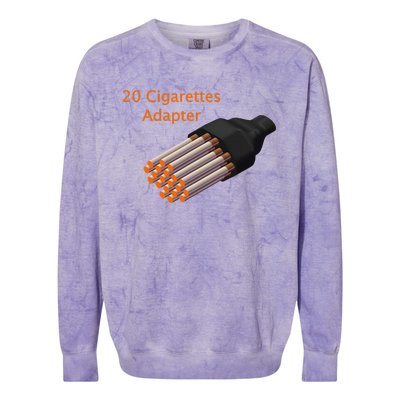 20 Cigarettes Adapters Funny Colorblast Crewneck Sweatshirt