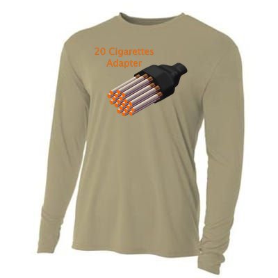 20 Cigarettes Adapters Funny Cooling Performance Long Sleeve Crew