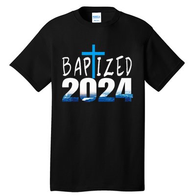 2024 Christian Baptism Baptized Tall T-Shirt