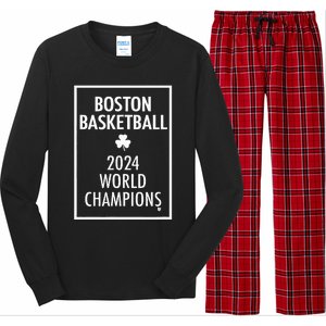 2024 Champions Boston Basketball Long Sleeve Pajama Set