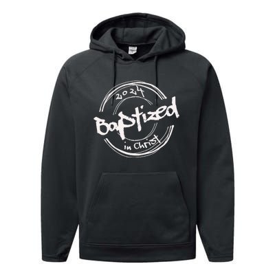 2024 Christian Baptism Baptized In Christ Streetwear Performance Fleece Hoodie