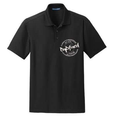 2024 Christian Baptism Baptized In Christ Streetwear Dry Zone Grid Polo