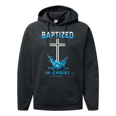 2023 Christian Baptism Baptized In Christ Keepsake Performance Fleece Hoodie