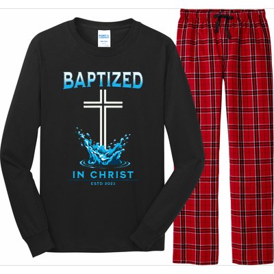 2023 Christian Baptism Baptized In Christ Keepsake Long Sleeve Pajama Set