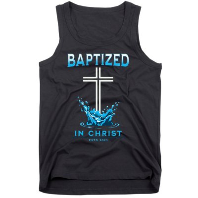 2023 Christian Baptism Baptized In Christ Keepsake Tank Top