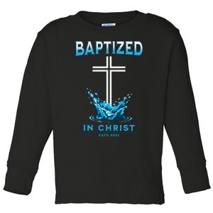 2023 Christian Baptism Baptized In Christ Keepsake Toddler Long Sleeve Shirt