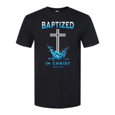 2023 Christian Baptism Baptized In Christ Keepsake Softstyle CVC T-Shirt