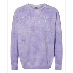 2024 Childless Cat Lady Colorblast Crewneck Sweatshirt