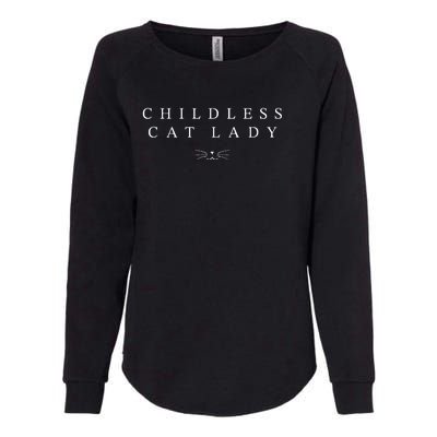 2024 Childless Cat Lady Womens California Wash Sweatshirt