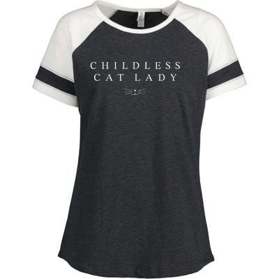 2024 Childless Cat Lady Enza Ladies Jersey Colorblock Tee