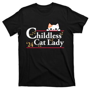 2024 Childless Cat Lady For President T-Shirt