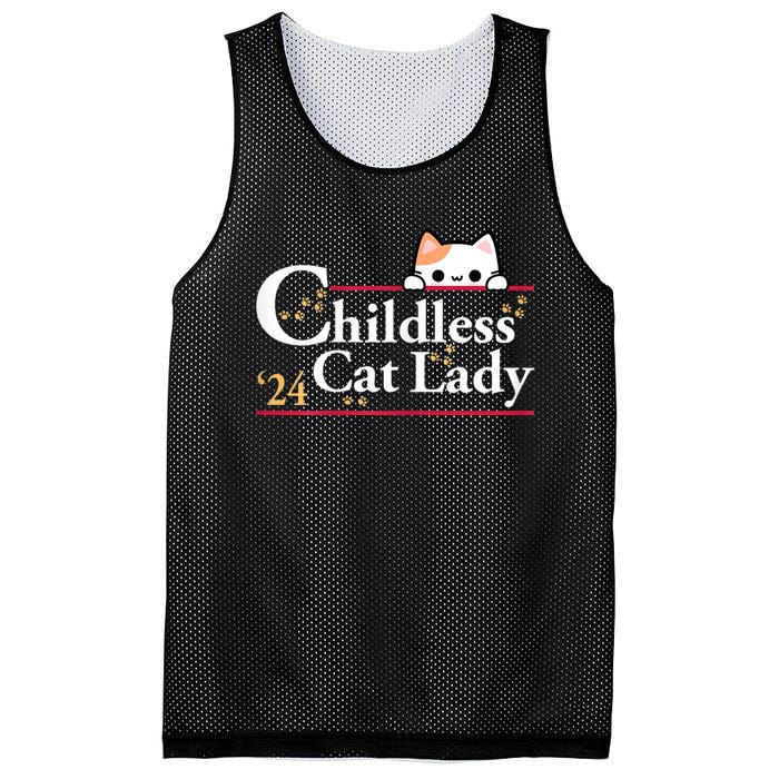 2024 Childless Cat Lady For President Mesh Reversible Basketball Jersey Tank