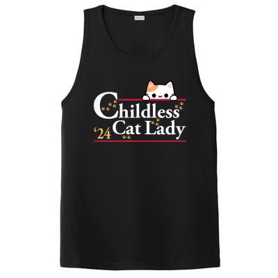 2024 Childless Cat Lady For President PosiCharge Competitor Tank