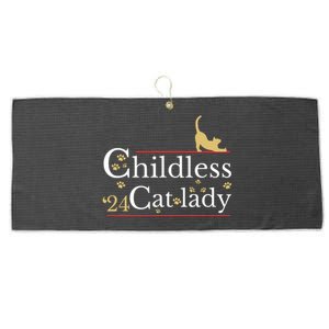 2024 Childless Cat Lady Large Microfiber Waffle Golf Towel