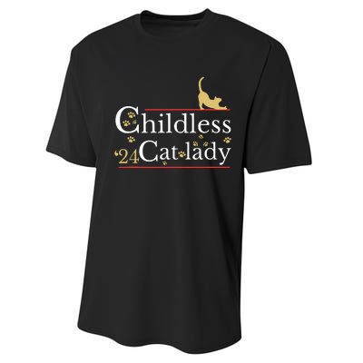 2024 Childless Cat Lady Performance Sprint T-Shirt