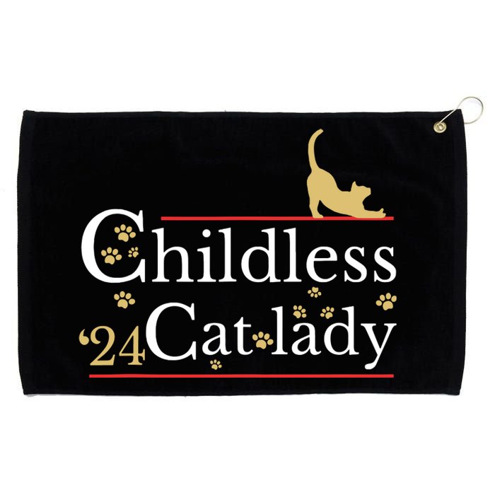 2024 Childless Cat Lady Grommeted Golf Towel