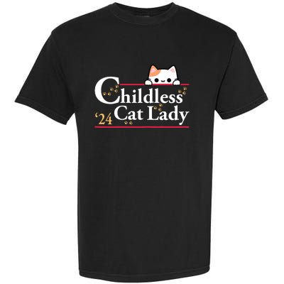 2024 Childless Cat Lady Garment-Dyed Heavyweight T-Shirt