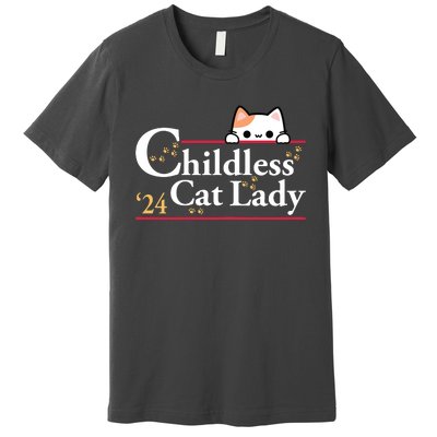 2024 Childless Cat Lady Premium T-Shirt