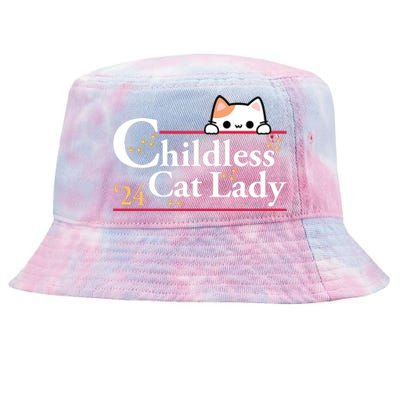 2024 Childless Cat Lady Tie-Dyed Bucket Hat