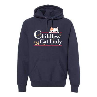 2024 Childless Cat Lady Premium Hoodie