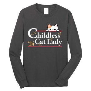 2024 Childless Cat Lady For President Long Sleeve Shirt