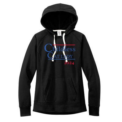 2024 Childless Cat Lady Women's Fleece Hoodie