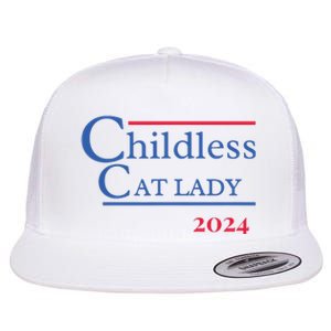 2024 Childless Cat Lady Flat Bill Trucker Hat