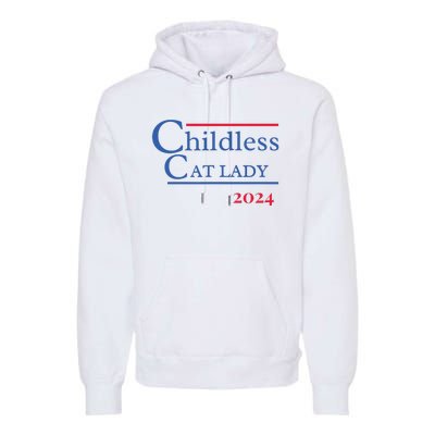 2024 Childless Cat Lady Premium Hoodie