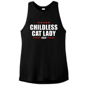 2024 Childless Cat Lady For President Ladies PosiCharge Tri-Blend Wicking Tank