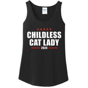 2024 Childless Cat Lady For President Ladies Essential Tank