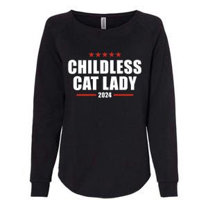 2024 Childless Cat Lady For President Womens California Wash Sweatshirt